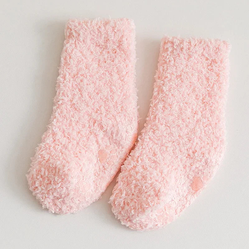 Winter Thick Newborn Socks Coral Fleece Warm Kids Leg Warmers Girls Boys Toddler Soft Baby Autumn Anti-slip Children Plus Stuff
