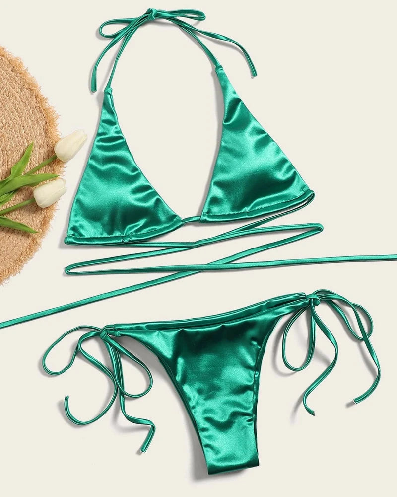 Women's Wrap Around Halter Bikini