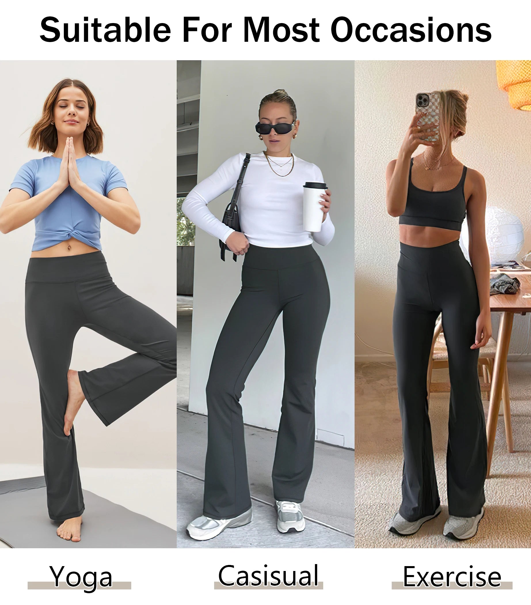 Women's High Waisted Flared Yoga Pants