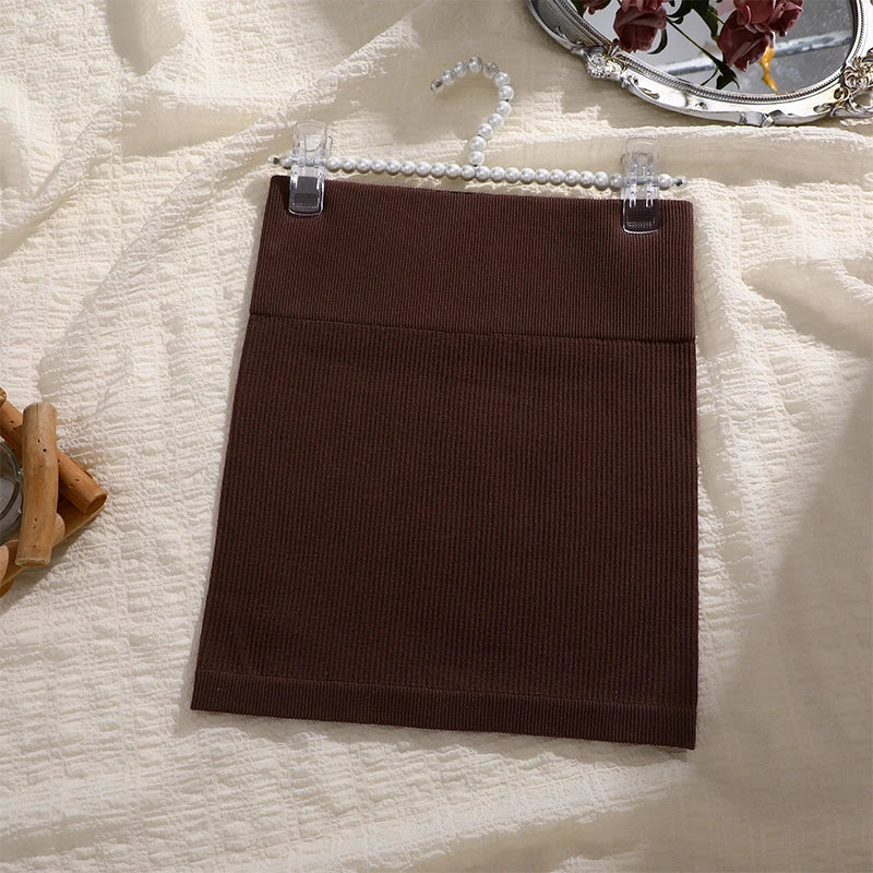 1Pcs Summer High Waist Elastic Mini Skirt