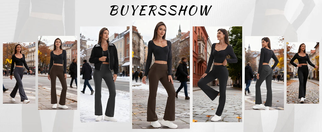 Women's High Waisted Flared Yoga Pants