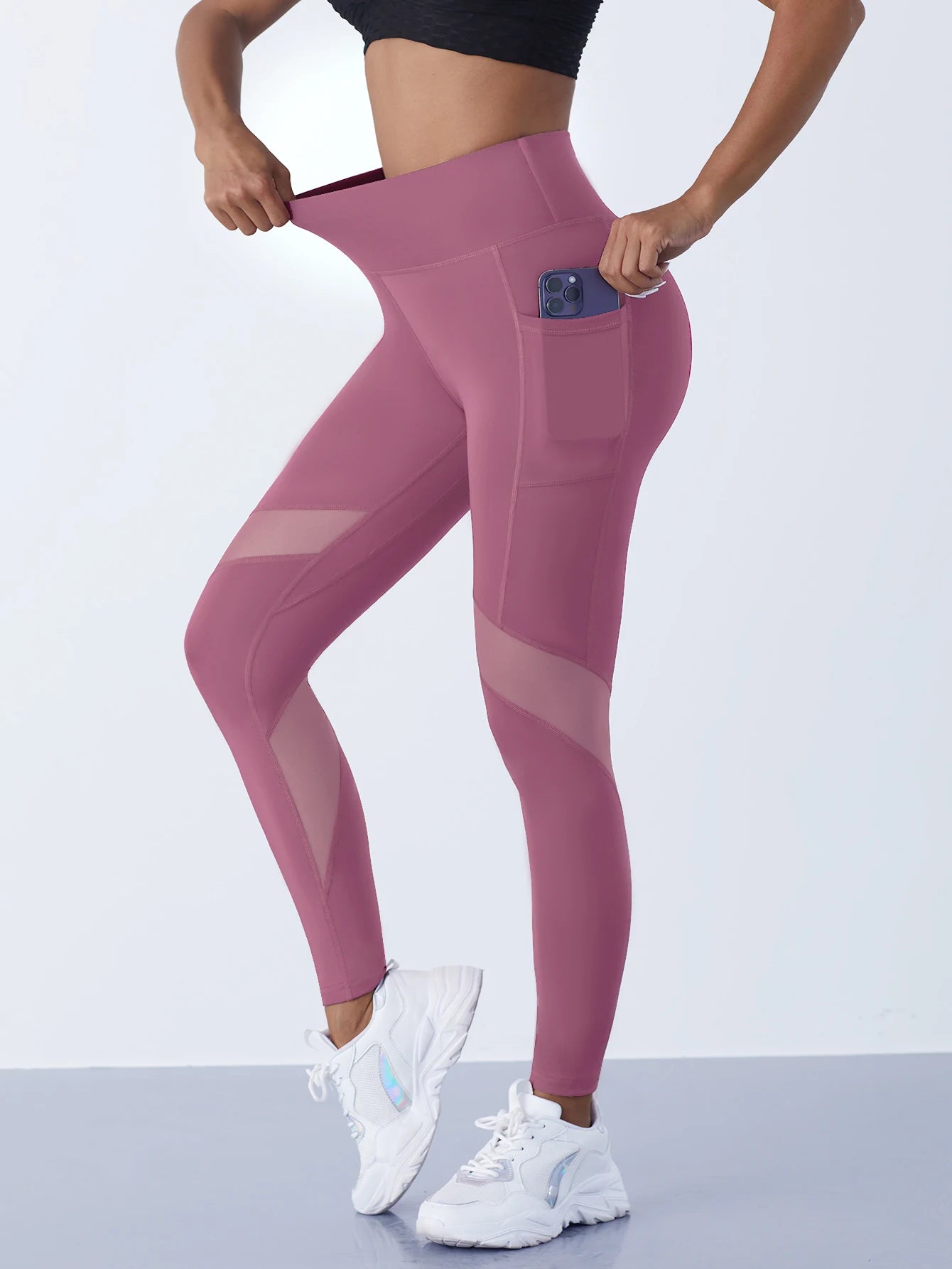1PCS Women's Mesh Yoga Pants