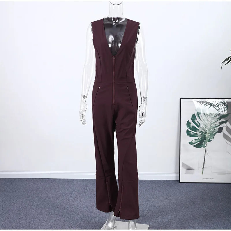 Women's Chic White Hooded Jumpsuit