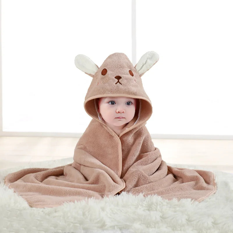 Infant Swaddle Blanket Wrap Baby Bath Towel Kids Bathrobe Fleece Blanket Warm Sleeping Swaddle Wrap for New Born Boys Girls