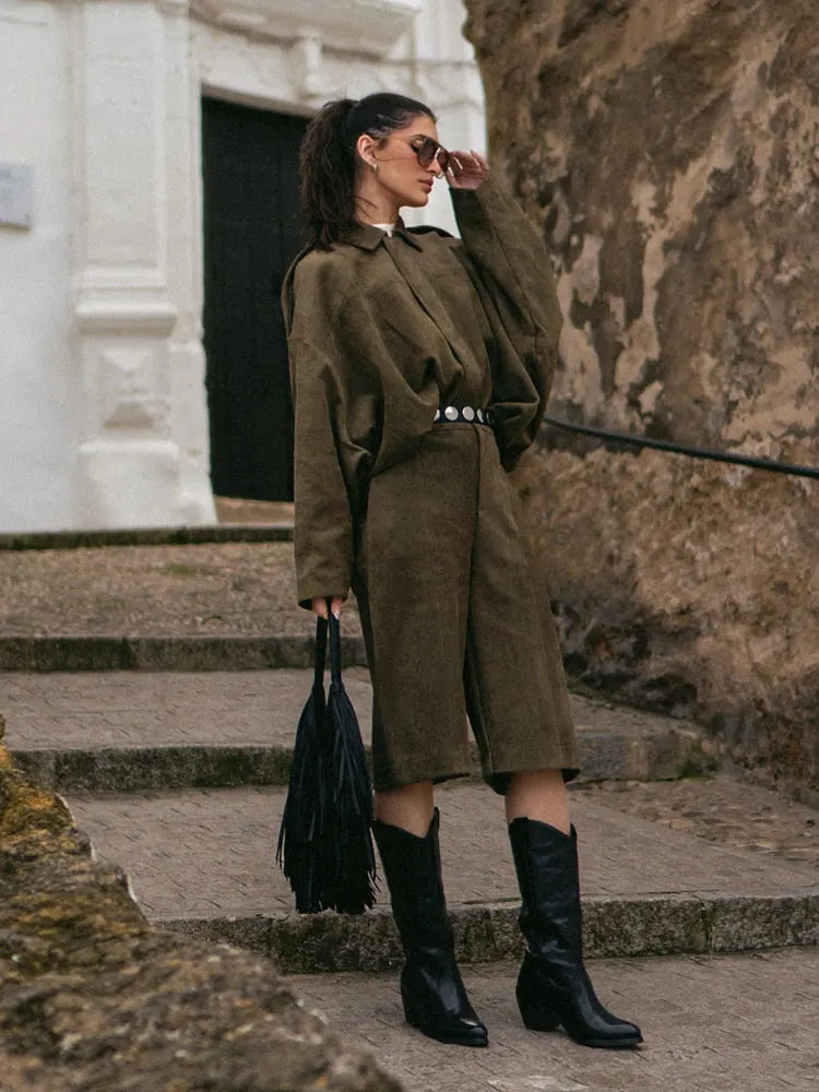 Women's Suede 2PCS Set