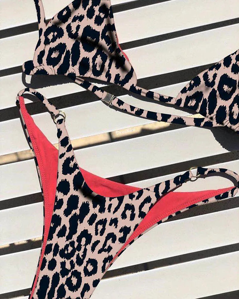 Leopard Print Bikini SwimSuit