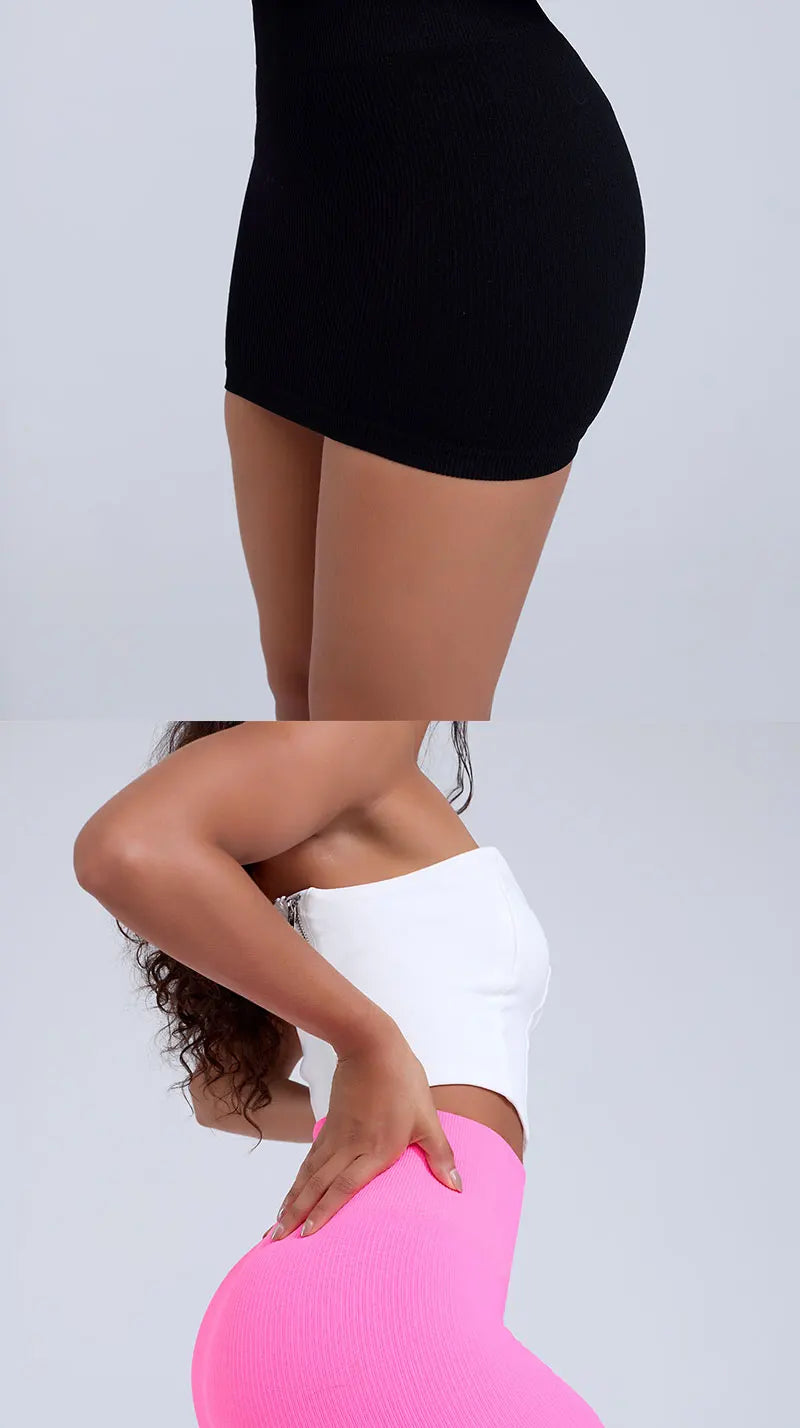 1Pcs Summer High Waist Elastic Mini Skirt