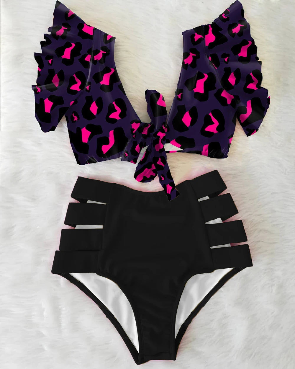 High Waist Ruffled Sexy Bikini Set