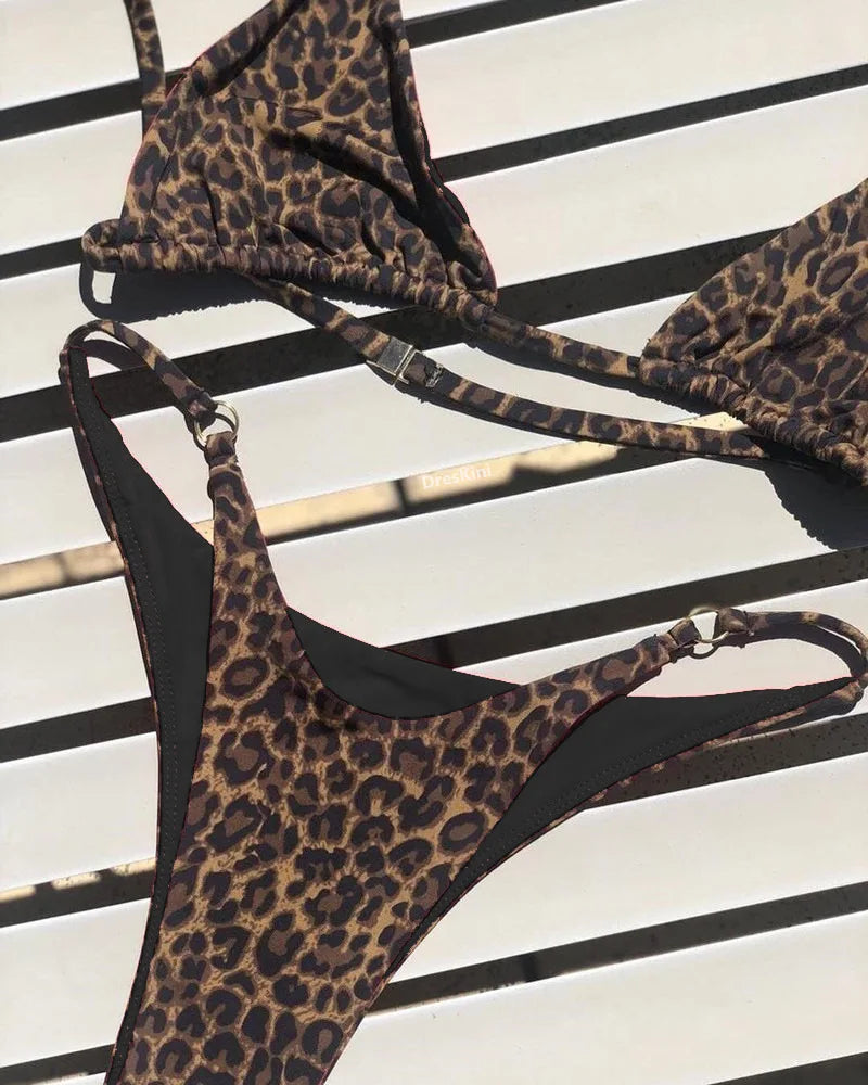 Leopard Print Bikini SwimSuit
