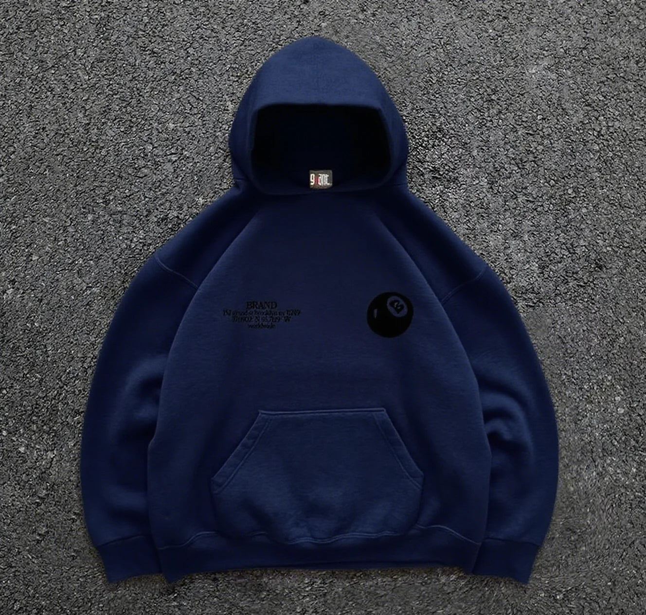 Retro 8-ball oversized hoodie