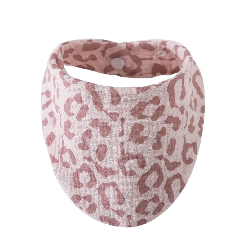 Baby Bibs Organic Cotton Muslin Scarf Burp with for Triangle Gauze Water Absorb Bandana for Boys Girls