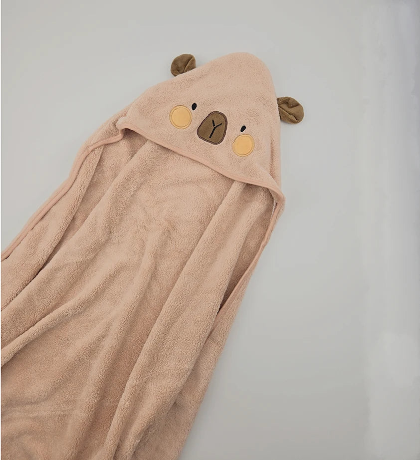 Infant Swaddle Blanket Wrap Baby Bath Towel Kids Bathrobe Fleece Blanket Warm Sleeping Swaddle Wrap for New Born Boys Girls