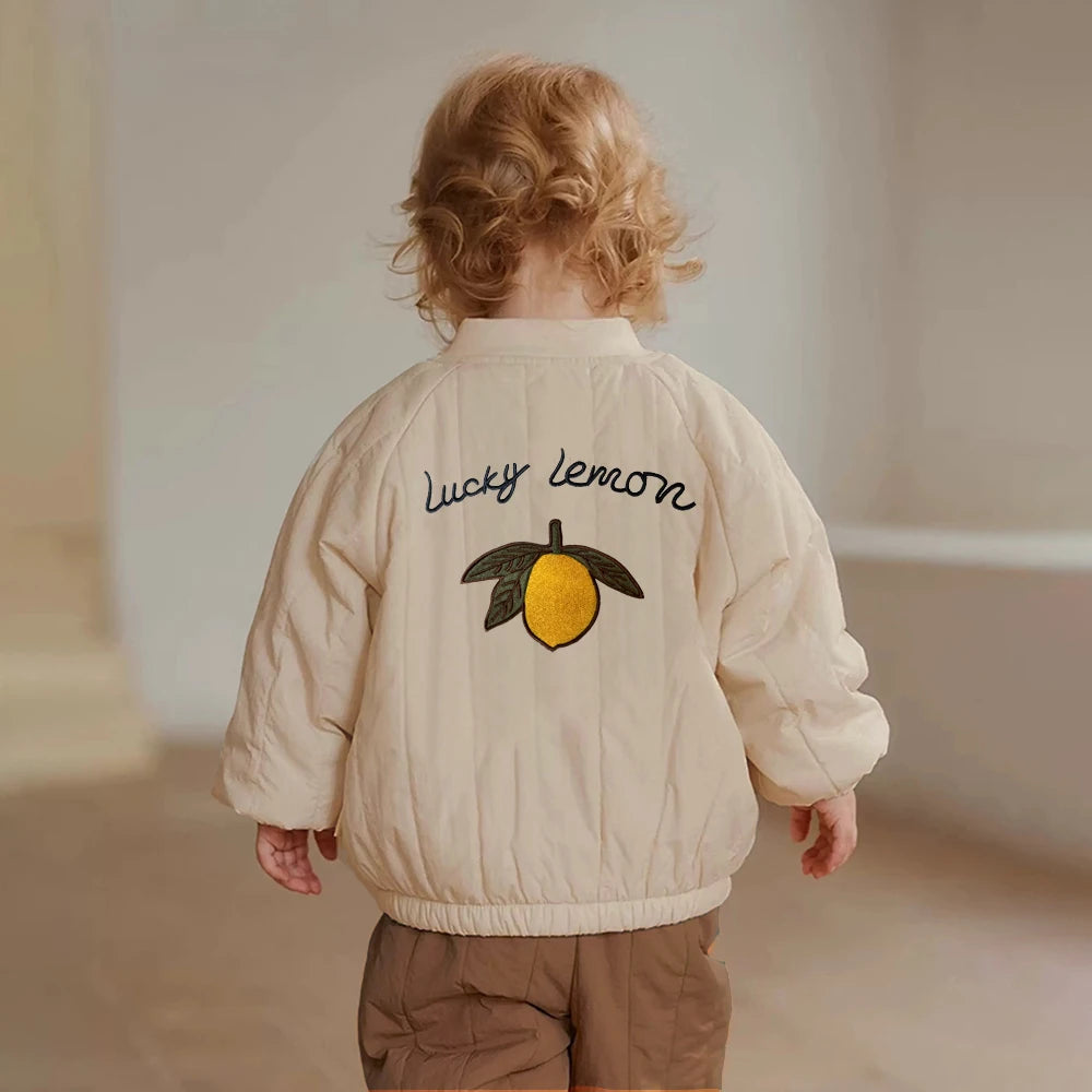 Toddler Baby Boy Girl Jackets Spring Autumn Long Sleeve Embroidery Fleece Cotton Kids Coats Outerwear Children Clothing