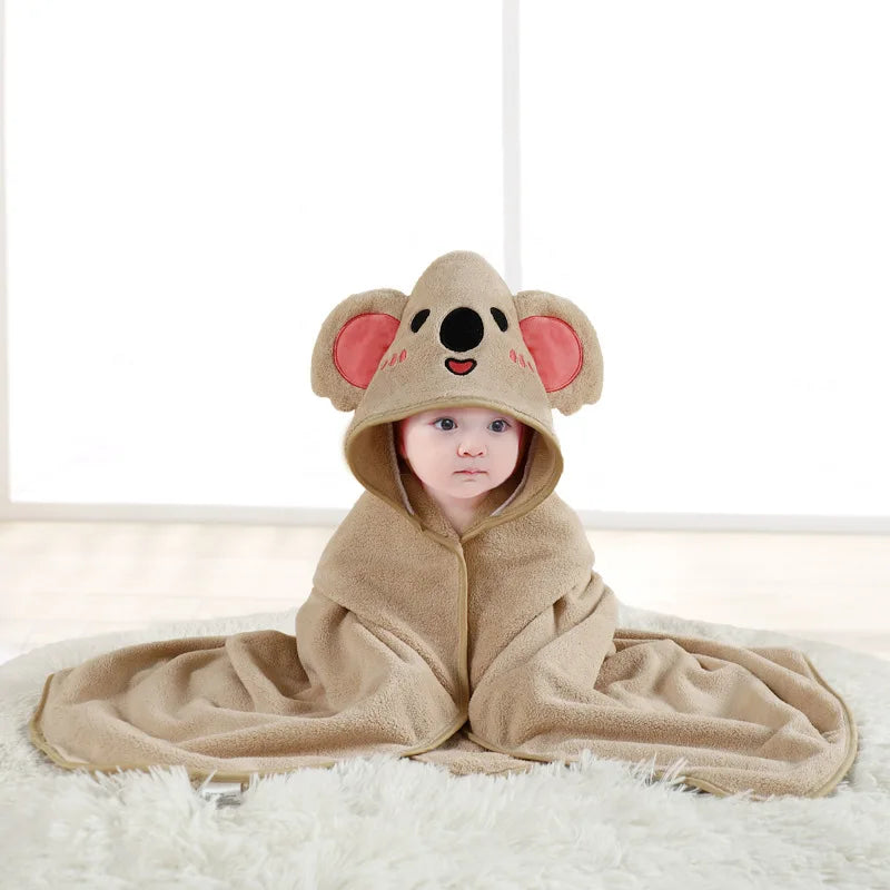 Infant Swaddle Blanket Wrap Baby Bath Towel Kids Bathrobe Fleece Blanket Warm Sleeping Swaddle Wrap for New Born Boys Girls