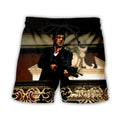 Scarface Classic Movie 3D Print Beach Shorts Men Women Fashion Oversized Surfing Board Sport Pants Swimsuits Trunks Kid Clothing