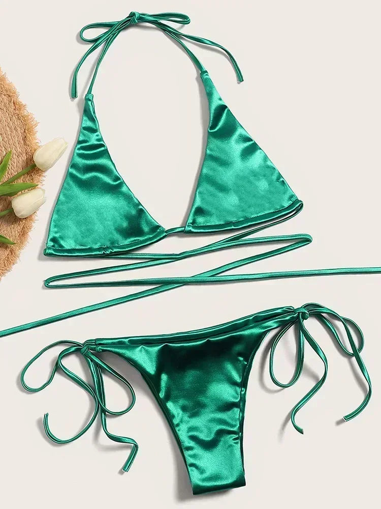 Women's Wrap Around Halter Bikini