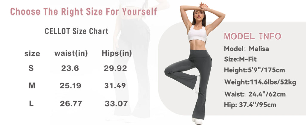 Women's High Waisted Flared Yoga Pants