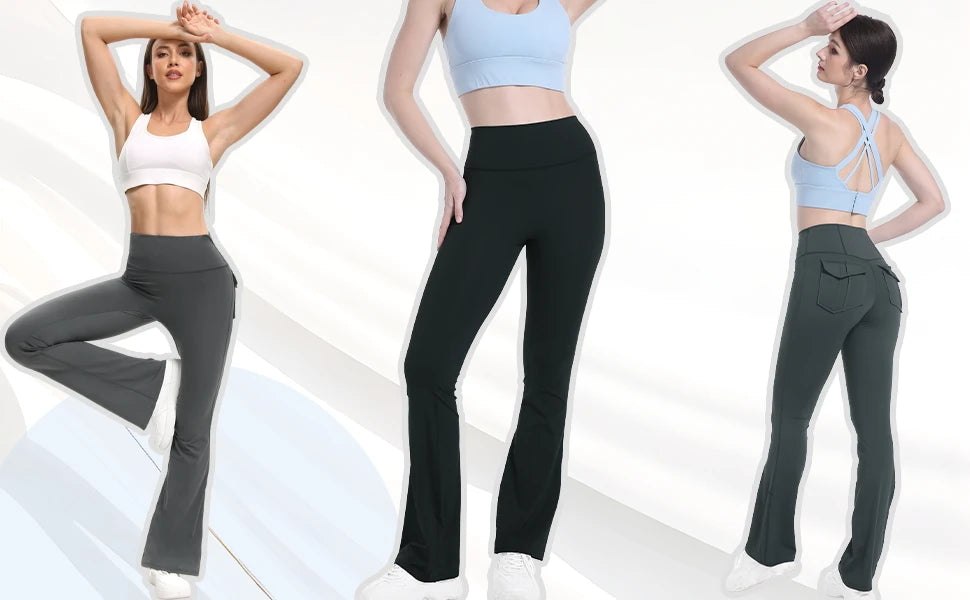 Women's High Waisted Flared Yoga Pants