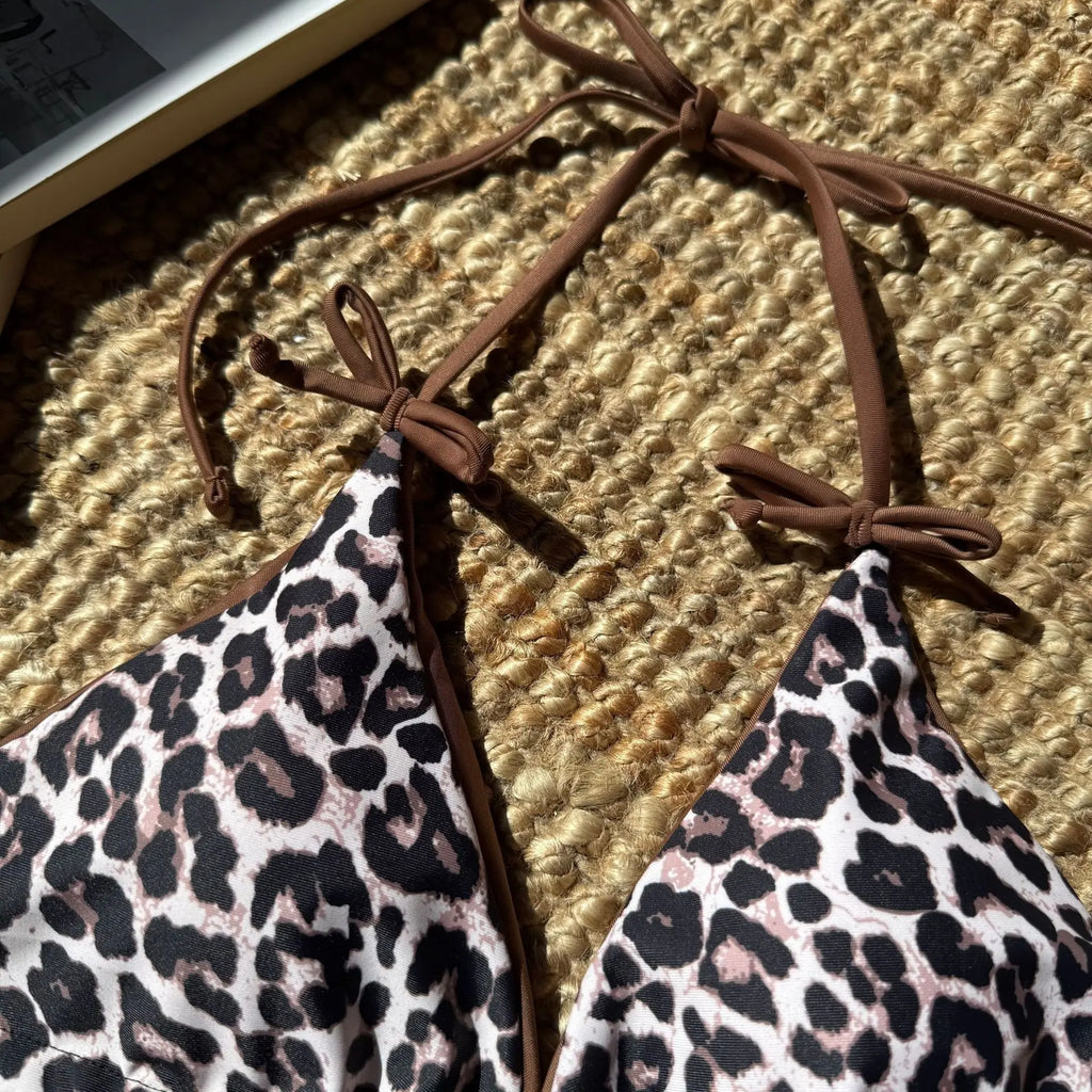 Leopard Print Bikini SwimSuit