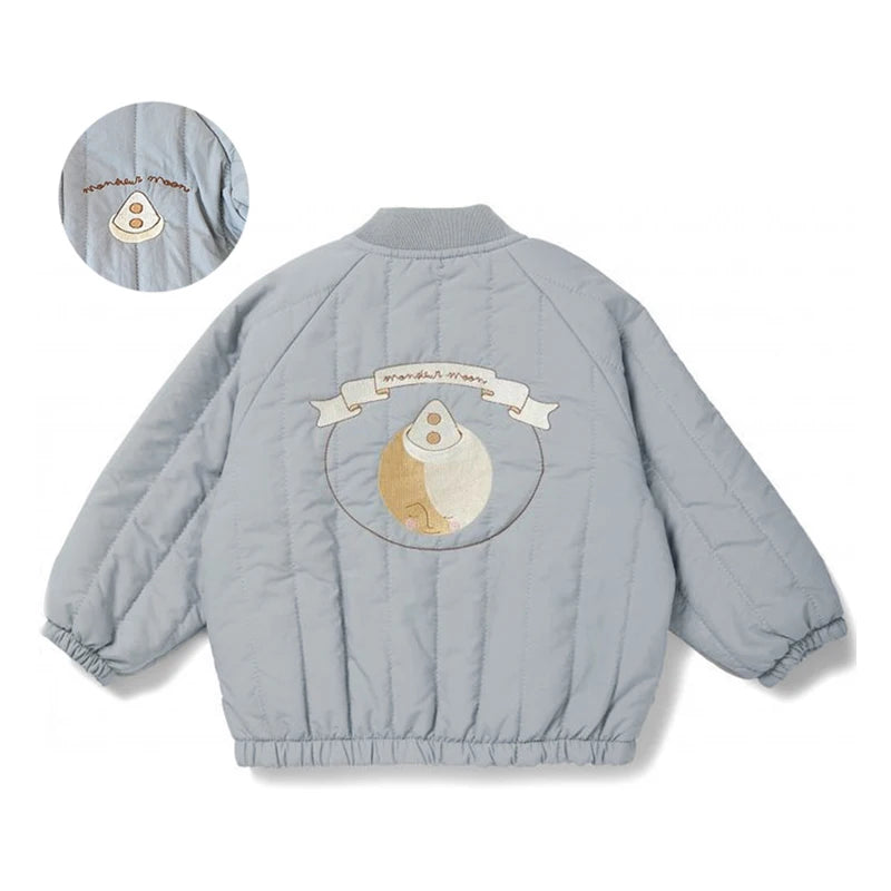 Toddler Baby Boy Girl Jackets Spring Autumn Long Sleeve Embroidery Fleece Cotton Kids Coats Outerwear Children Clothing