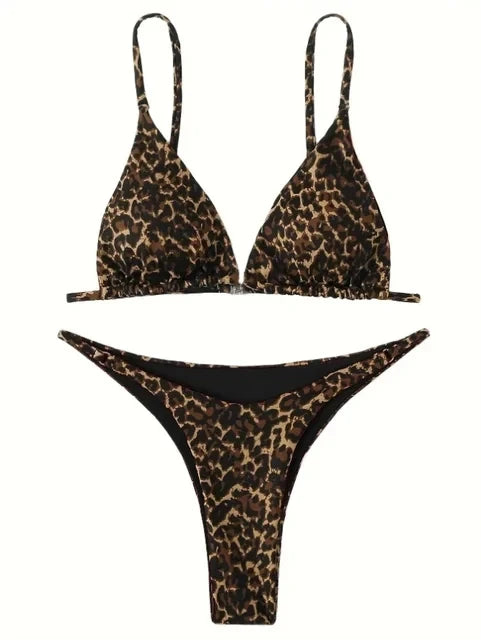 Leopard Print Bikini SwimSuit