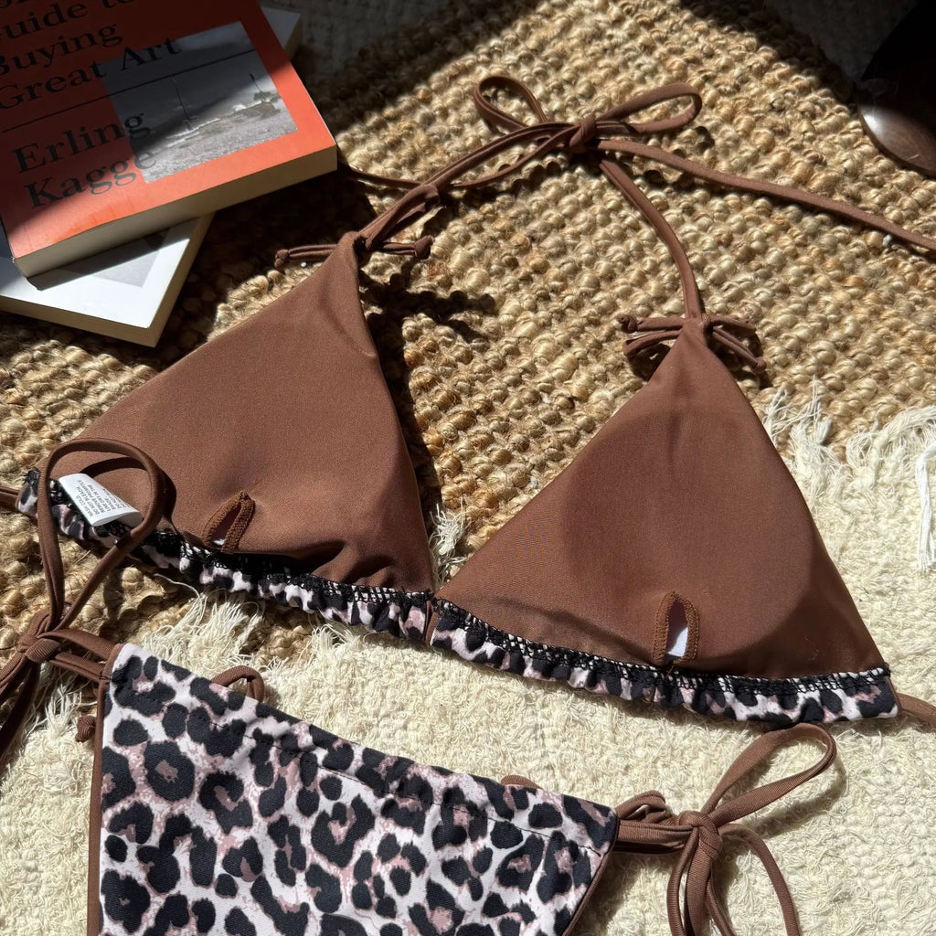 Leopard Print Bikini SwimSuit