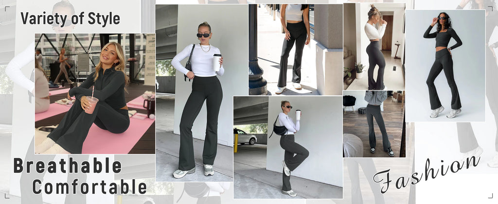 Women's High Waisted Flared Yoga Pants