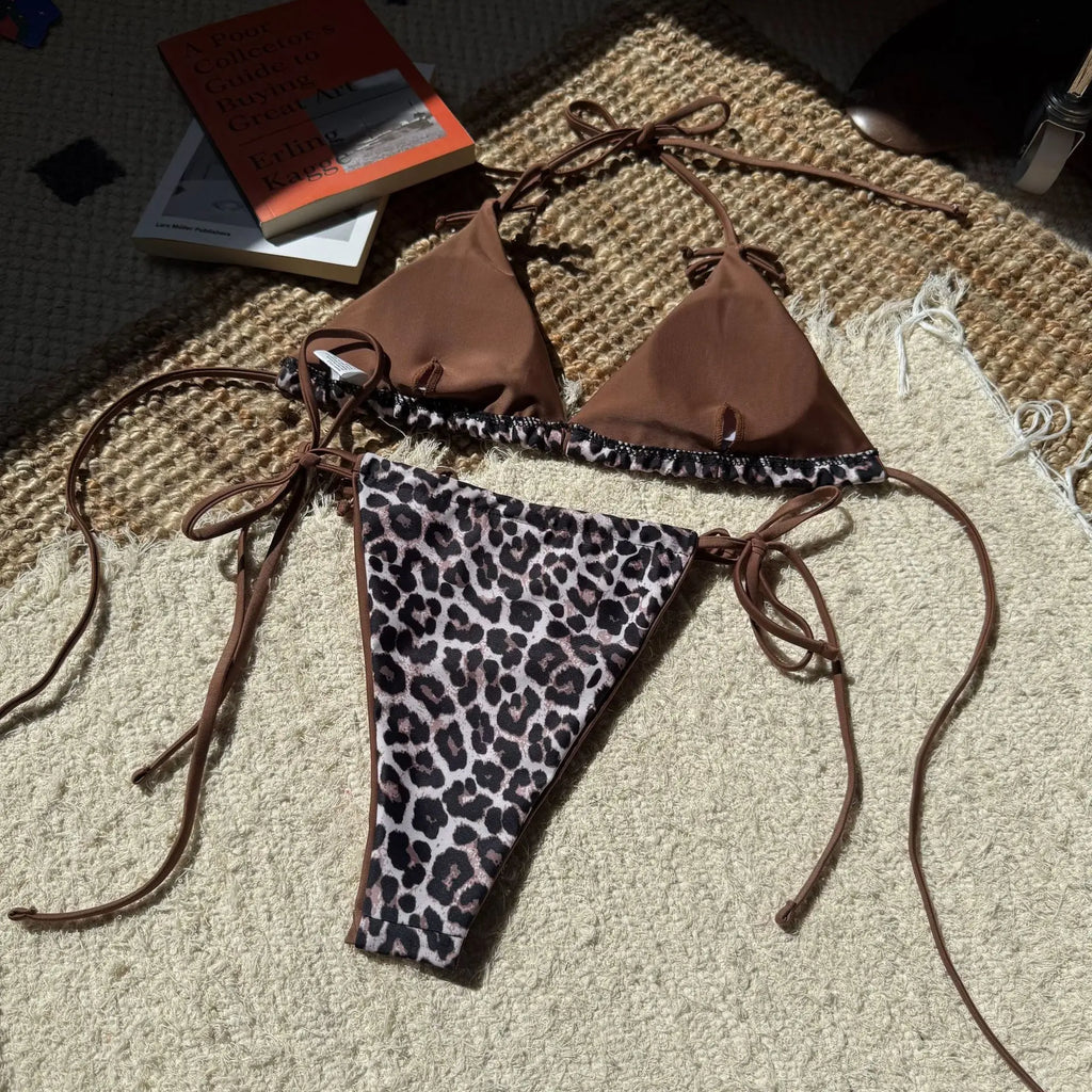 Leopard Print Bikini SwimSuit