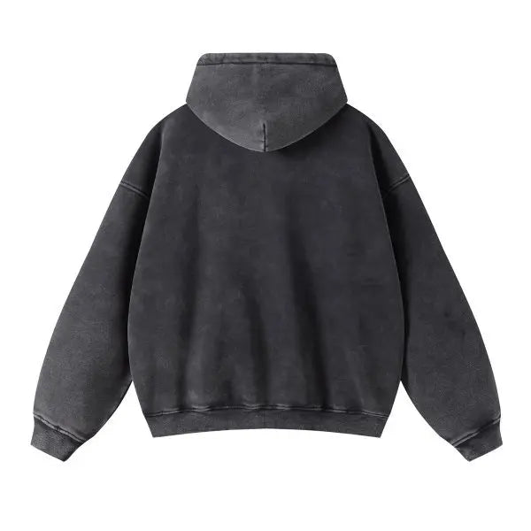 Color Washed Street Wear Styled Hoodie