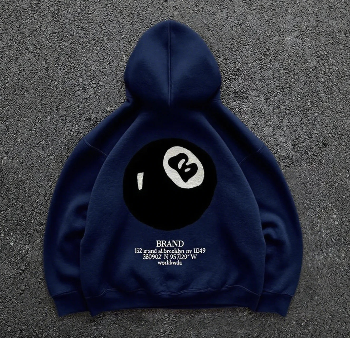 Retro 8-ball oversized hoodie