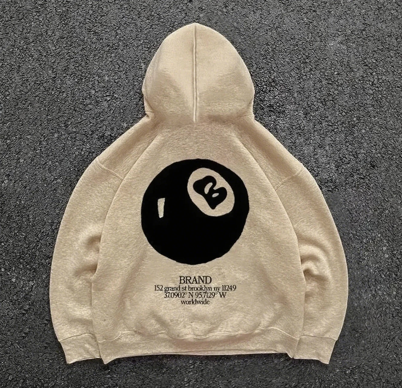 Retro 8-ball oversized hoodie