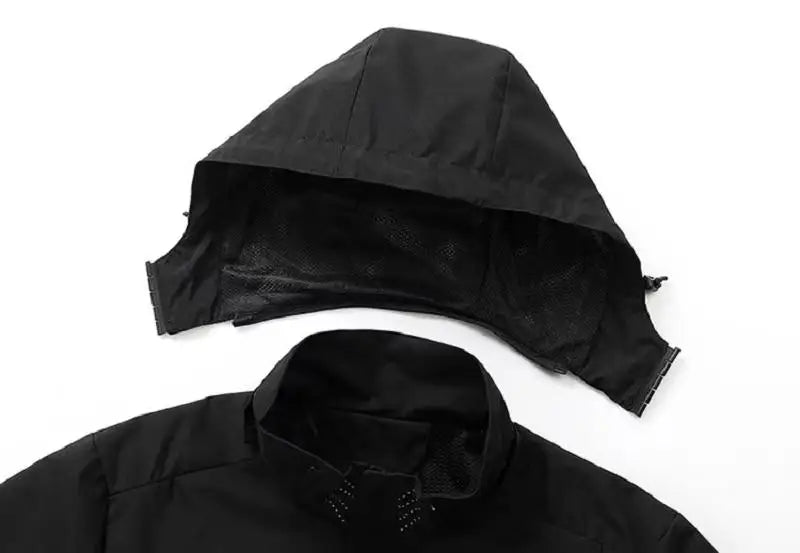 Men's Solid Outdoor Waterproof Raincoat